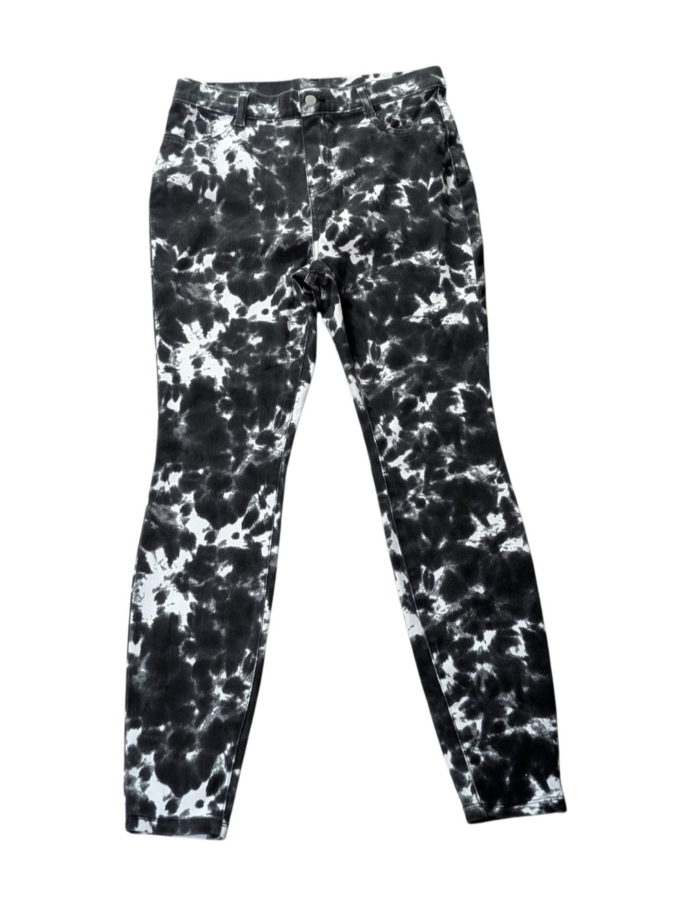 Time and Tru Black and White Tie-Dye Skinny Jeans Size M